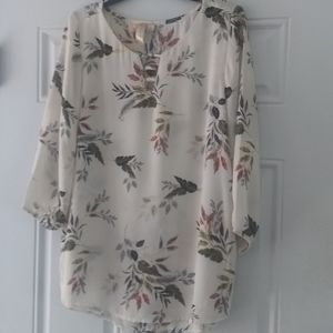MISIA Sheer Blouse 3/4 Sleeve XL